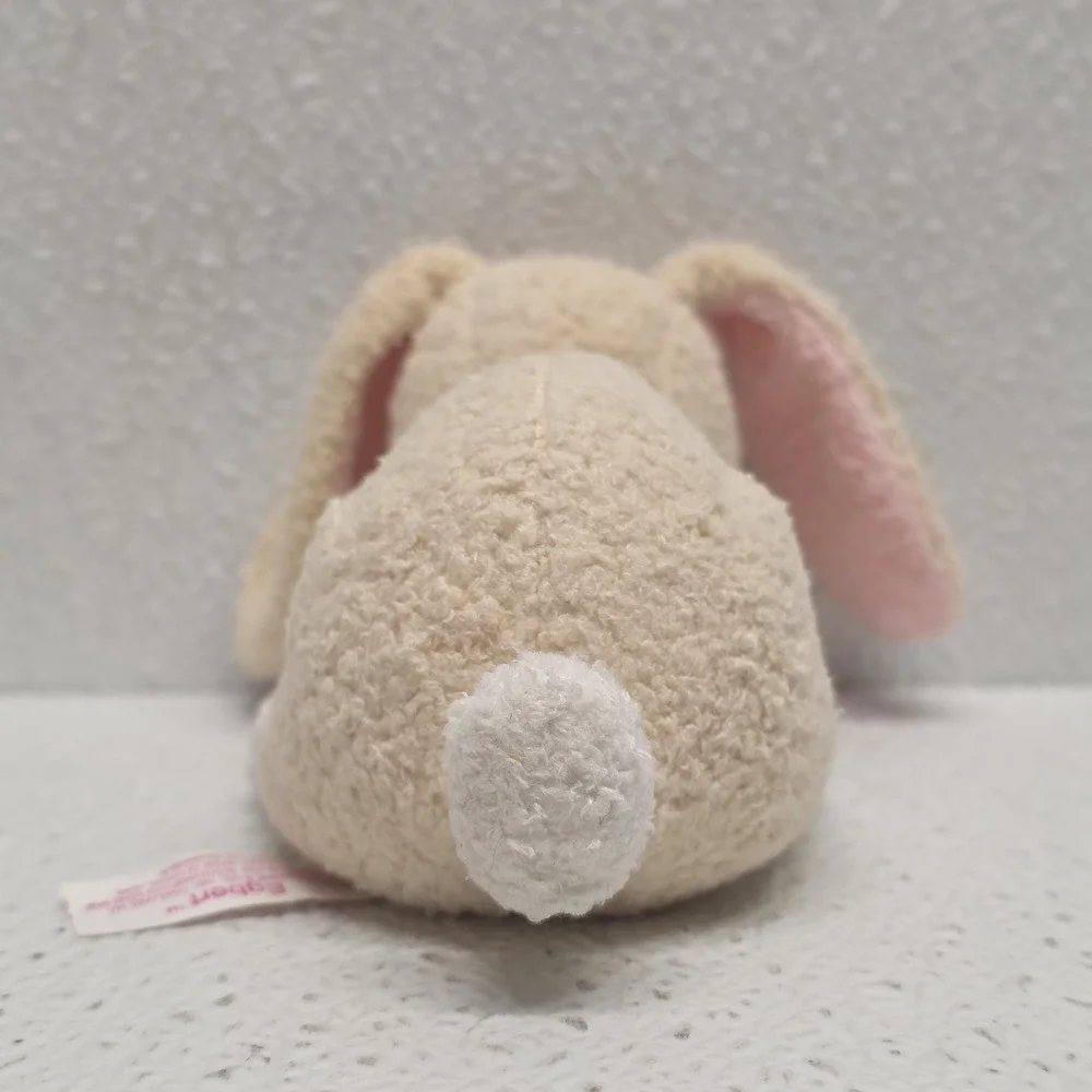 Russ Berrie Egbert White Cream Bunny Rabbit Mini Chamois 5